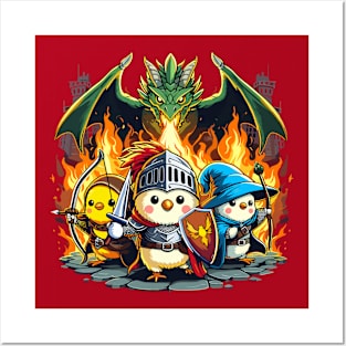 Cute Kawaii Funny RPG Fantasy Board Game Birds Pet Posters and Art